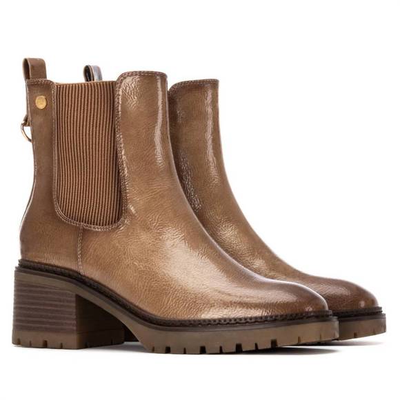 NEW XTI women's 144277 heeled booties in beige